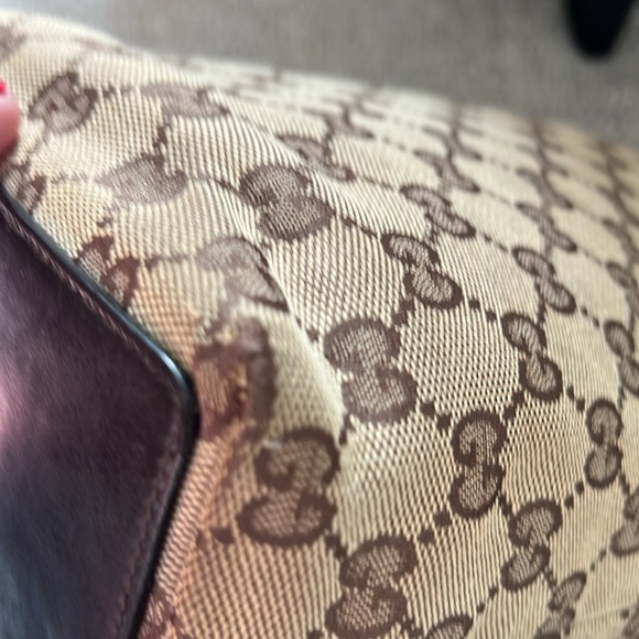 Pre loved GUCCI vintage small fabric GG tote - Picture 10 of 16
